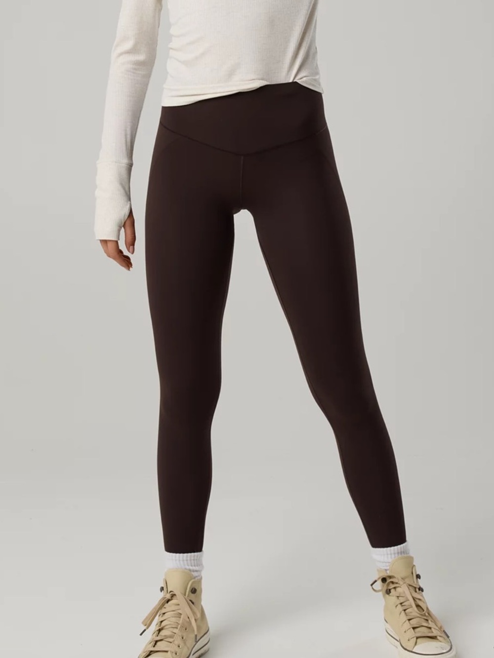 OFFLINE By Aerie Real Me XTRA Hold Up! Lift 7/8 Legging in Deep Earth sz L Short